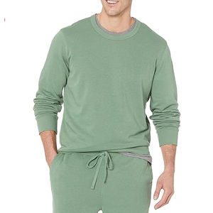 Ensemble de survêtement pour homme en molleton de coton uni, surdimensionné, très demandé, épaules tombantes, col rond, pantalon de jogging à jambes larges, vêtements pour homme - Product Image 6