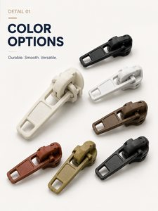 Vendita all'ingrosso # 3 Cursori per Cerniere in Nylon <span class=keywords><strong>con</strong></span> Blocco Automatico, Neri e Bianchi, per Tessili Domestici, Biancheria da Letto e Borse - Product Image 3