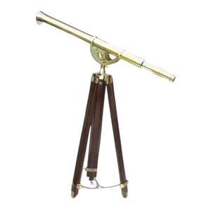 Telescopio antiguo de latón marino en soporte de madera telescopio náutico indio hecho a mano nuevo diseño telescopio Spyglass para la venta - Product Image 1