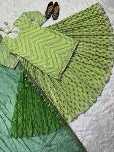 El más vendido Diseño étnico extremo Lehenga Top en nuevo estilo elegante Bordado de secuencia de 5mm Vestido de fiesta de trabajo Precio al por mayor - Product Image 6