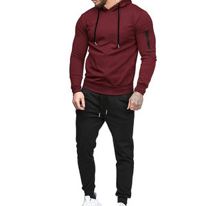 Survêtement d'hiver grande taille pour hommes, 100% coton, haute qualité, personnalisable avec logo, épais, respirant, décontracté, couleur unie - Product Image 4