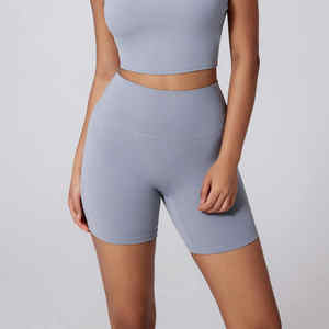 Taille libre 2 pièces pour femmes sans couture Yoga Fitness Gym Set respirant sans manches Crop Top Running Shorts Durable Workout - Product Image 5