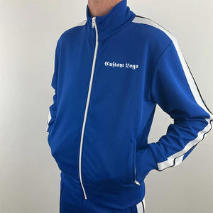 Wholesale Men Plus Size Breathable Sweat-Wicking Anti-Bacterial Polyester/Cotton Tracksuit Zip-Up Hoodie Distressed Embroidery - Product Image 3