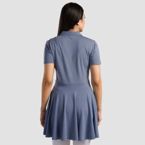 Robe de tennis vintage pour polo, bleu JK, avec logo brodé, respirante, en satin, denim, polyester, lin, styles longs et courts, imprimée - Product Image 2