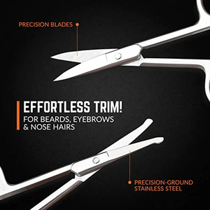 Beard grooming <b>shears</b> for trimming and styling facial hair use Beard salon trimming scissors for facial hair care activities - Product Image 2