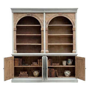 Vitrina Antigua Clásica, Librería de Madera, Estantes para Libros Diseñados para Interiores de Casas de Estilo Europeo - Product Image 5