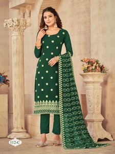 Heavy Fox Blooming Georgette Brodé Diamant Travail Salwar Costume Tenue de soirée collection de robes - Product Image 2