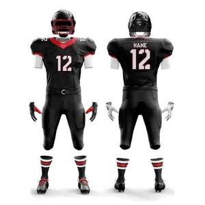 Uniforme de Fútbol Americano Personalizable de Alta Calidad, 100% Poliéster, para Hombre Adulto, Cuello en V, Secado Rápido, Transpirable, con Logotipo Personalizado, OEM - Product Image 1