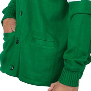 Suéter Varsity Duradero y Elegante con Cuello en V, Botones Modernos, Estampado con Logotipo, Decoraciones, Ropa Casual Cálida, Moda Clásica - Product Image 4