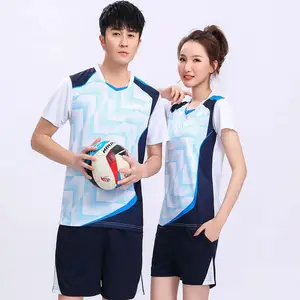 Conjunto de camisa de voleibol para hombre y mujer, ropa deportiva de equipo, para trotar, camisetas de bádminton, pantalones cortos, tenis de mesa, camiseta de Bádminton