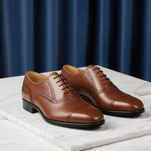 Zapatos de Hombre HAND MARICLES HM-5, Elegantes, de Cuero Genuino, Suela Gruesa Antideslizante, Estilo Vintage Negro, Marca de Lujo, Casuales de Negocios - Product Image 4