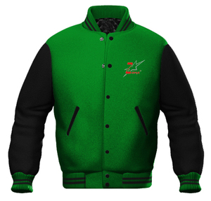 Blouson universitaire de baseball formel personnalisé en gros avec broderie, couleur et logo sur mesure, unisexe, en laine et cuir, col montant sur le devant - Product Image 4
