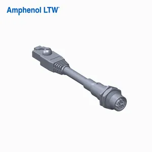 Amphenol IP68 8-polige wasserdichte Metallst ecker halterung mit Kabel M12X Code Schrauben gewinde Runds teck verbinder der M-Serie