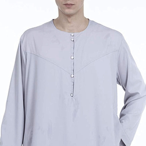 Blanco color común personalizado al por mayor Thobe Daffah fabricante verano Thobe ropa islámica moderna Thobe - Product Image 3