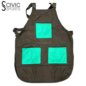 Chaleco de peluquero profesional delantal chaqueta de Bata de peluquería para salón de belleza ropa exterior con cierre de cremallera hecho de poliéster de lana - Product Image 6