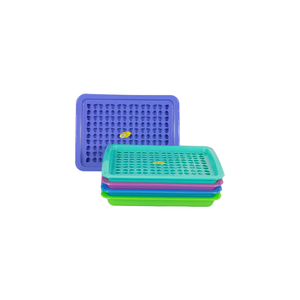 Bac de drainage rectangulaire en plastique durable, écologique, résistant au lave-vaisselle, pour le séchage des légumes, idéal pour la restauration et les écoles - Product Image 1