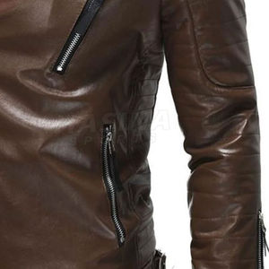 Veste en cuir véritable pour hommes fabriquée en usine manteau Streetwear à capuche pour adultes pour la saison d'hiver - Product Image 6