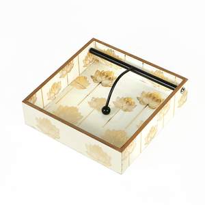 Forestry Natural Wooden <b>Napkin</b> <b>Holder</b> With Metal Wire Stopper Hand Painted Custom Designing <b>Napkin</b> <b>Holder</b> Decorative Dinnerware - Product Image 1