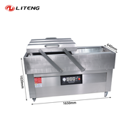 Máquina de Vacío Inclinada de Doble Cámara Eléctrica DZ-700/2QX, Selladora Automática de Bolsas de Película para Alimentos Secos/Húmedos, Termoselladora al Vacío, Ahorradora de Energía