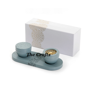 Quemador de Incienso Tradicional de Madera y Cuero de Calidad Superior, Mabkhara, Caja de Oud en Color Beige - Product Image 4