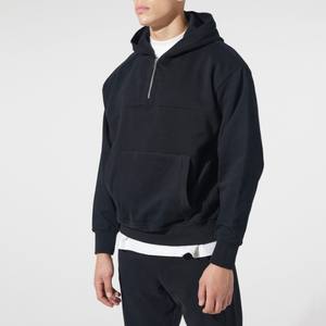 Sudadera con capucha y cremallera 1/2 de corte Regular para hombre con bordado personalizado de alta calidad, ropa de calle, Top de peso pesado con hombros caídos para invierno - Product Image 3