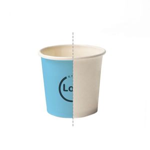 Gobelets en carton compostables à double paroi biodégradables 115cc, papier de qualité alimentaire, fond plein personnalisé - Product Image 2