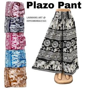 Rayón impreso damas plazzo pijamas algodón pijamas de la India rayón impreso plazzo Pantalones - Product Image 1