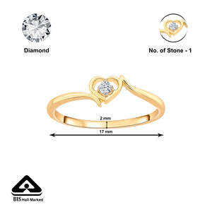 Bague en or jaune sertie de diamants pour femmes - Élégance minimaliste - Product Image 5