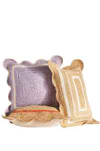 Nordic Boho Luxury Striped Home Decor Moroccan Woven Hemp Jute Cotton <b>Sofa</b> Cushion <b>Cover</b> Chenille Pillow Case 18x18 Fabric for - Product Image 1