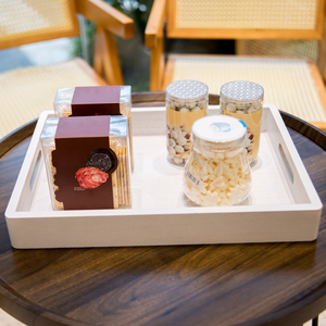 Plateau en bois de style antique pour fruits, plats froids, desserts sucrés, collations, plateau de service pour le thé, support à gâteau, vaisselle de restaurant - Product Image 2