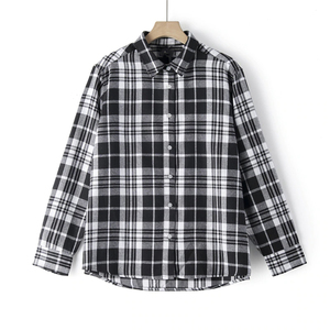 Camisa clásica de franela para hombre, informal, abotonada, de manga larga, con bolsillos en el pecho, puños ajustables, camisa de franela transpirable para hombre - Product Image 1