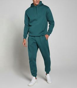 Conjunto de Sudadera con Capucha y Pantalones Deportivos Lisos Personalizados de Invierno, Chándal Regular con Pantalones Acampanados, Traje Deportivo para Correr, Diseño Personalizado para Hombre - Product Image 4