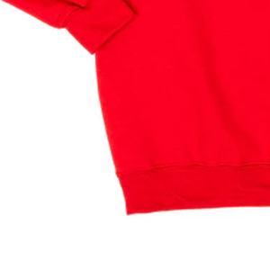 Sweat-shirt rouge uni brodé personnalisable University Sororities Crewneck Winter Fleece Eco-Friendly Puff Printing - Product Image 5