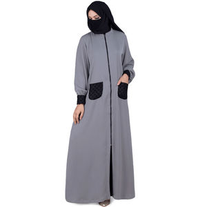 Vêtements ethniques musulmans pour femmes grande taille, couleur et logo personnalisés, de haute qualité, vente en gros, printemps-été 2026, hijab uni, abayas pour femmes - Product Image 1