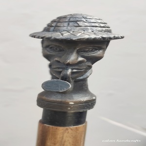 Elegante Bastón Unisex de Sherlock Holmes, Cómodo Eje de Madera, Latón, Artículo de Colección, Regalo - Product Image 1