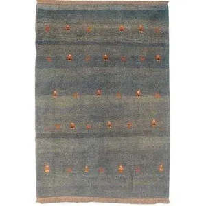 Alfombra persa Gabbeh Shiraz única en su tipo, de 7'9 x 6'3 - Product Image 1