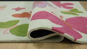 พรมผูกโบว์ขนสัตว์ปักลายผีเสื้อในร่มดีไซน์แบบนามธรรมสำหรับห้องนั่งเล่นห้องนอน - Product Image 6