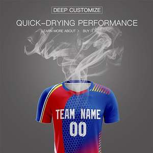 Ensemble de tenues de football personnalisées en gros pour adultes et enfants, logo brodé sur l'uniforme de l'équipe de football - Product Image 4