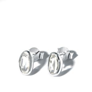 ต่างหูเงินสเตอร์ลิงประดับคริสตัลควอตซ์-ดีไซน์กลุ่มดาวอารา - Product Image 3