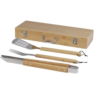 Ensemble barbecue en bambou durable Assadus, accessoires haut de gamme pour la cuisine en plein air - Product Image 1