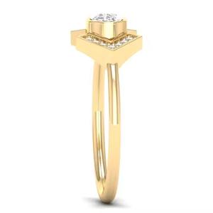 Anillo de compromiso de joyería de boda, anillo solitario de Plata de Ley 925, anillo de diamante de moissanita de corte esmeralda CERTIFICADO DE Color VVS - Product Image 6