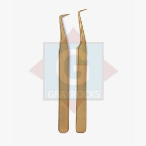 Pinzas de extensión de pestañas de acero inoxidable de alta calidad Pinzas de pestañas con logotipo personalizado - Product Image 1