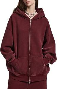 Acid Wash Street Hoodie Estilo vintage moderno con bolsillo de canguro Sudadera con capucha de lavado ácido de moda para hombre - Product Image 5