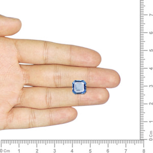 บลูแซฟไฟร์-2.37 กะรัต พลอยธรรมชาติทรงเหลี่ยมรูปดาว ผ่านการอบความร้อน ขนาด 3 มม. 6 มม. 8 มม. 10 มม. เส้นผ่านศูนย์กลางรู 1 มม. - Product Image 3
