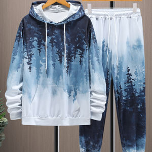 Chándal Deportivo Personalizado de Alta Calidad para Hombre, con Estampado Invernal, para Gimnasio, Trotar, Ropa Casual, Transpirable, de Secado Rápido, Diseño 2 en 1 - Product Image 1