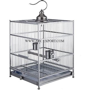 Jaula de pájaros creativa de Metal y otras casas para mascotas hechas a mano, venta al por mayor, jaulas de pájaros colgantes de Color dorado para decoración de jardín - Product Image 3