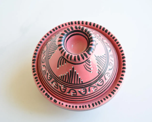 Pequeño Soporte para Especias de Terracota Pintado a Mano, Estilo Marroquí, Color Rosa, Hecho a Mano, Libre de Plomo, Diseño Clásico, Certificado EEC, OEM - Product Image 3