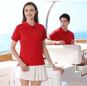 T-shirt de golf uni de grande taille décontracté 100% coton avec logo personnalisé pour hommes - Product Image 1