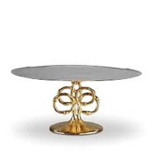 Support à gâteau en marbre 12 "avec base en métal pour les mariages et les fêtes fournitures de fête chaudes vente en gros - Product Image 6