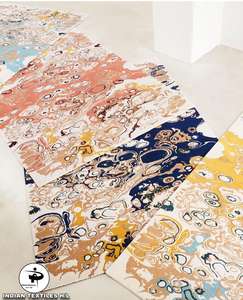 100% laine tuftée à la main tapis personnalisé moderne LUXE conçu fournisseur indien TEXTILES INDIENS H/L Options de taille - Product Image 2